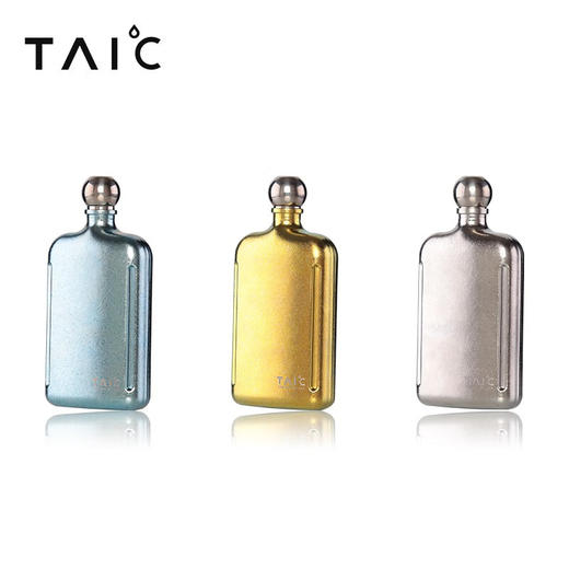 TAIC 太可钛度纯钛圆扁平小酒壶有壶套随身迷你便携礼物酒壶 商品图7