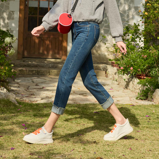 半身缘女裤 春季修身显高显瘦小直筒九分牛仔裤251202U30102711 商品图2