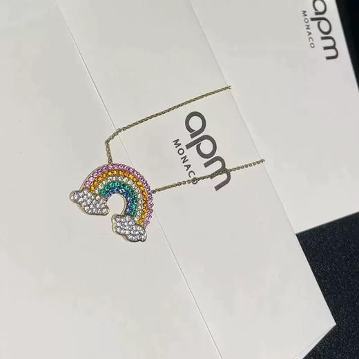 【情人节礼物】APM Monaco 彩虹云朵项链精致锁骨链 商品图3