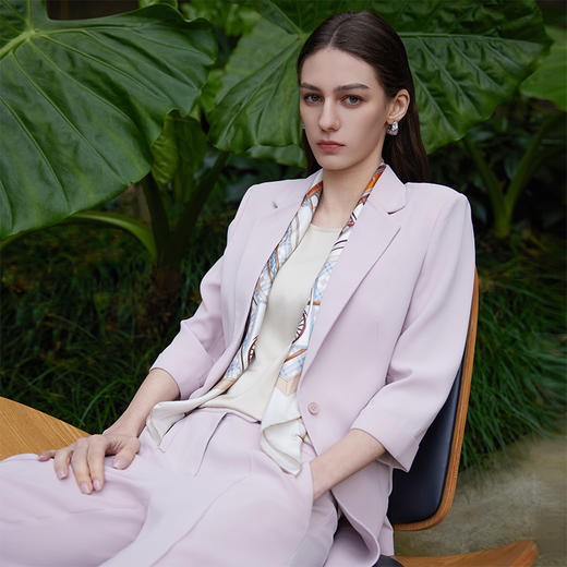 【七分袖西装外套】24年春季女士新品时尚一粒扣商务通勤外套 商品图0