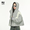 P&X设计师女装 新款休闲潮流运动短款风衣宽松连帽825119080 灰色 商品缩略图4