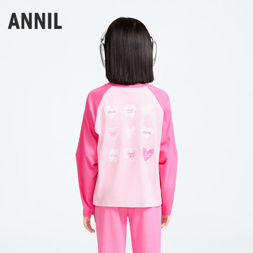 女童圆领液氨长袖针织衫春季新款安奈儿童装实体店同款AG511580 商品图2