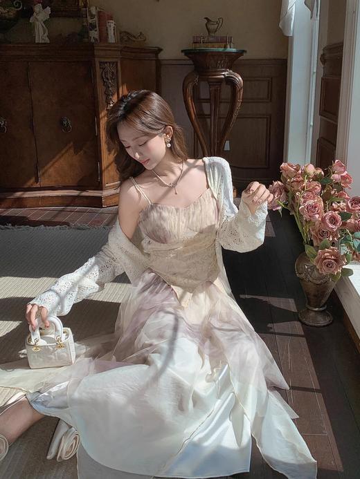 张心子【春日浮梦】镂空防晒针织衫开衫  U2501039 商品图3