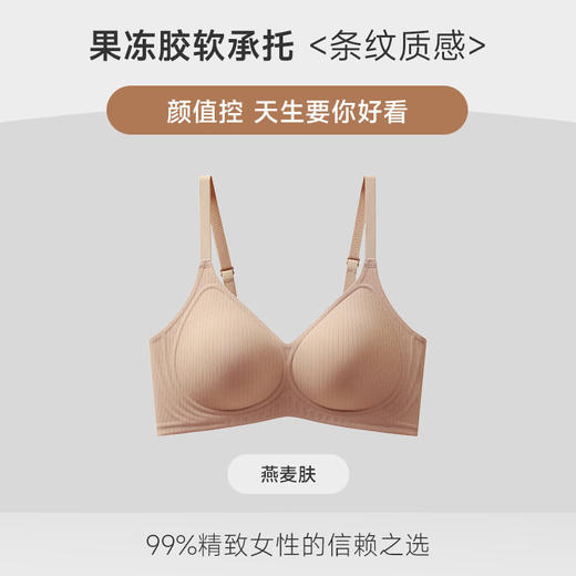 【环绕果冻胶提拉，稳固撑住胸型】无痕内衣夏季薄款 女小胸聚拢不空杯 收副乳果冻条 软支撑无钢圈文胸-QQ 商品图5