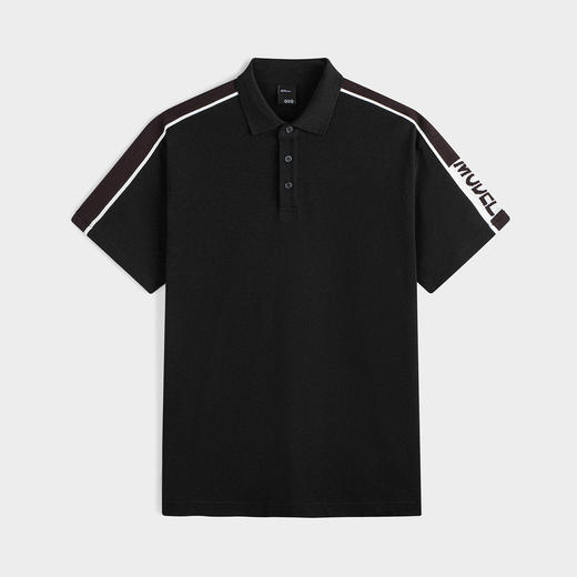 GXG男装 黑色通勤短袖POLO衫 2024年春季热卖GFX12400301 商品图4