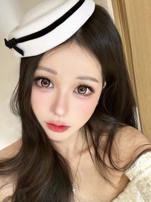 Hanawink 半年抛 哭哭奶酪棕 直径14.5mm着色14.2mm 商品图6