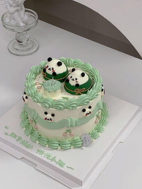 端午熊猫粽子蛋糕