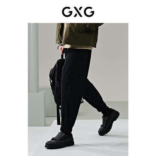 GXG男装 黑色束脚工装长裤春季热卖GFX10200371 商品图3