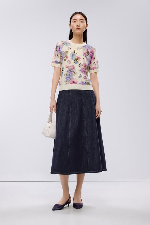 朗姿针织开衫米白色LCJK00KPR411W31 商品图0