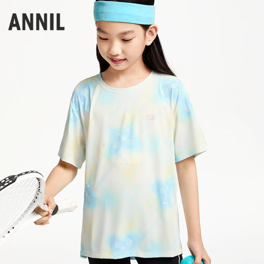 女童圆领短袖针织衫夏季新款安奈儿童装EG521045 商品图1