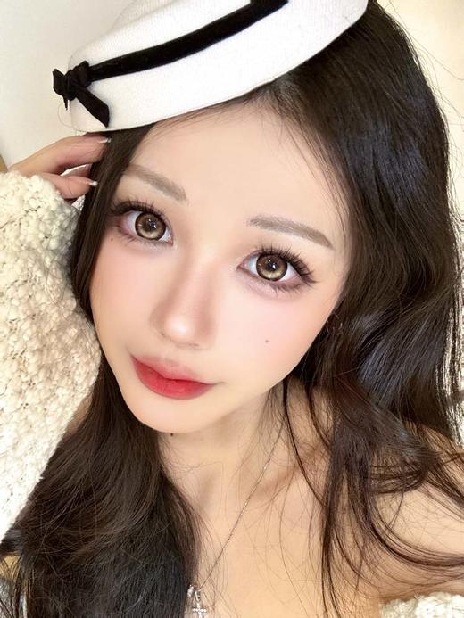 Hanawink 半年抛 哭哭奶酪棕 直径14.5mm着色14.2mm 商品图7