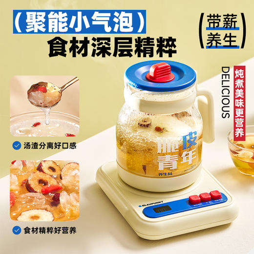 蓝宝养身壶+炖盅 | 激发营养、柔音炖煮、不易糊底、快速烧水 商品图4