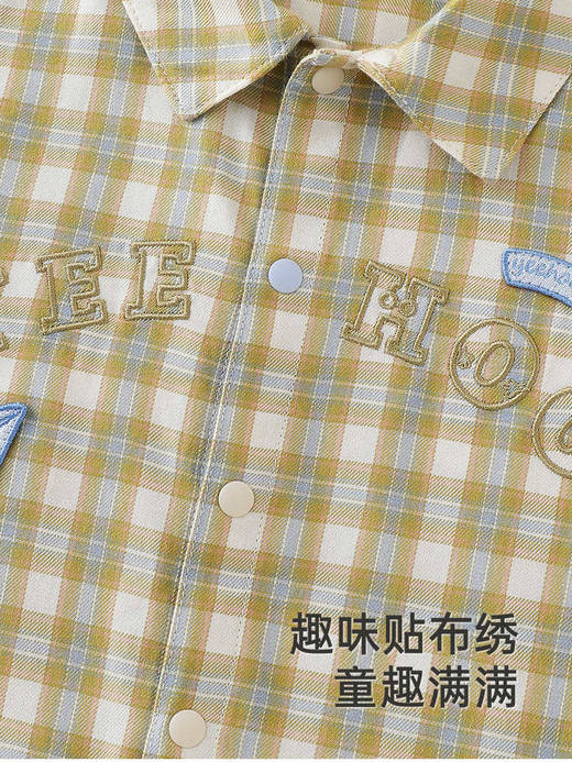 英氏婴儿衣服春夏短袖透气休闲男宝连体衣纯棉爬服YRHAJ1R010A 商品图2
