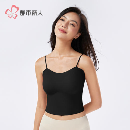 都市丽人特殊面料长抹胸竖条冰丝时尚美搭抹胸LVH2A1 商品图1