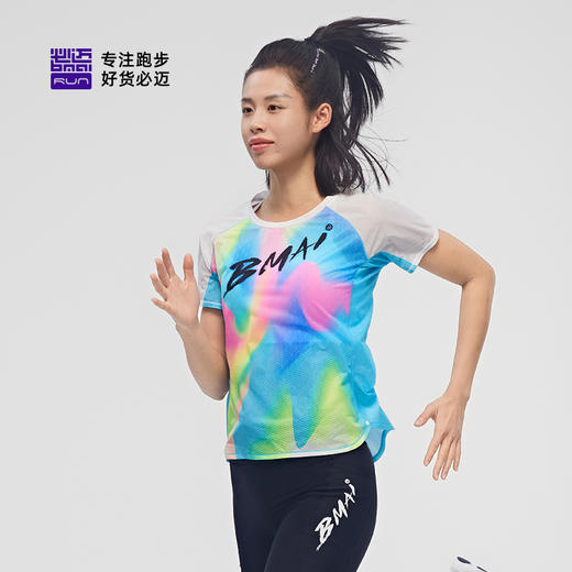 必迈2025蛇年新款跑步竞赛短袖A+透气速干轻弹男女马拉松半袖T恤 商品图4