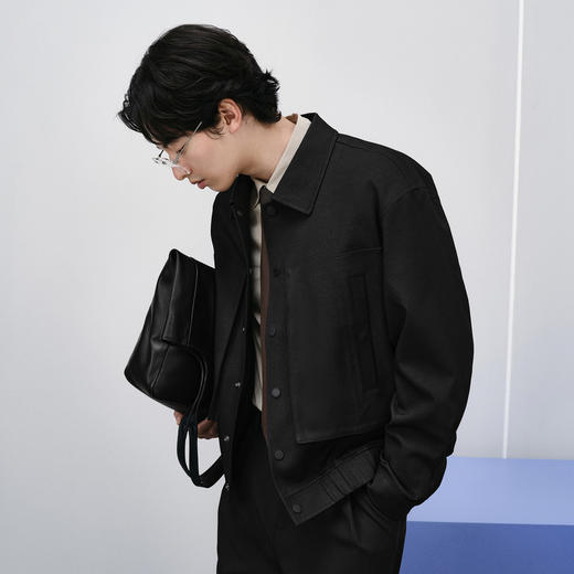 GXG男装 设计感拼接翻领夹克男宽松外套男士简约夹克 热卖夹克 商品图2