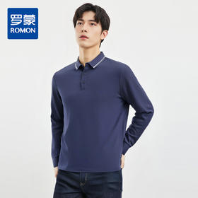 【7A抗菌】罗蒙春秋男装经典商务休闲polo衫男长袖t恤男春秋t恤男长袖