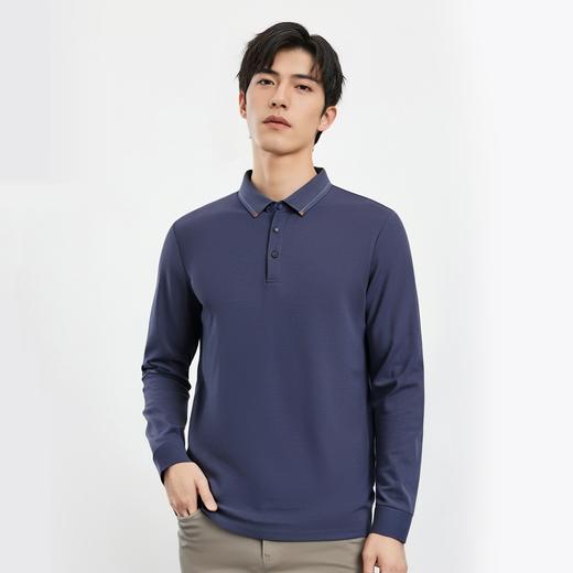 【福利款】罗蒙男士仿丝光polo衫男长袖t恤男商务男士polo衫长袖 商品图2