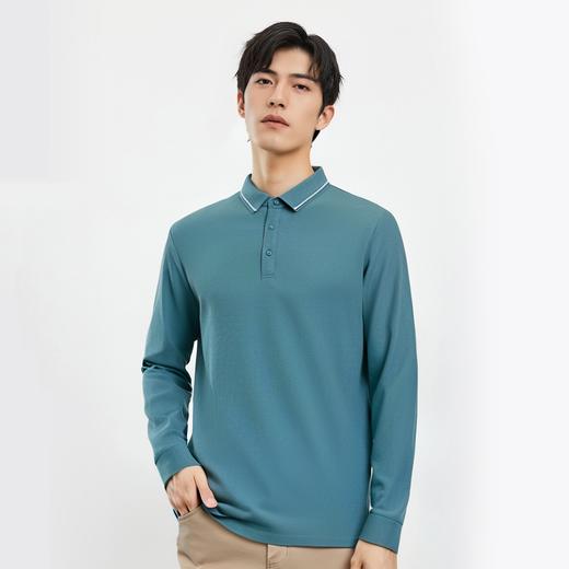【7A抗菌】罗蒙春秋男装经典商务休闲polo衫男长袖t恤男春秋t恤男长袖 商品图2