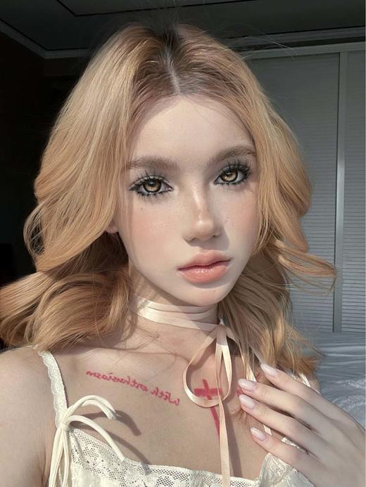 Hanawink 半年抛 哭哭奶酪棕 直径14.5mm着色14.2mm 商品图3