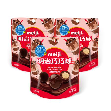 明治巧克力球黑糖奶茶味40克 商品图0