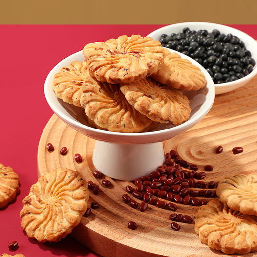 【味滋源】红豆薏米饼408g 代餐饼干粗粮 红豆薏米饱腹食品食物整箱零食 商品图3