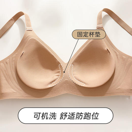 【环绕果冻胶提拉，稳固撑住胸型】无痕内衣夏季薄款 女小胸聚拢不空杯 收副乳果冻条 软支撑无钢圈文胸-QQ 商品图1