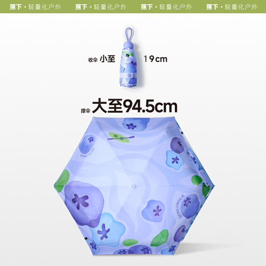 【春上新】【新品】6楼蕉下五折黑胶防晒伞BM52725吊牌价219 商品图2