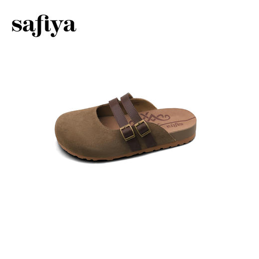 Safiya/索菲娅2025咖啡庄园复古软底休闲外穿舒适勃肯凉拖 SFD1110402 商品图7
