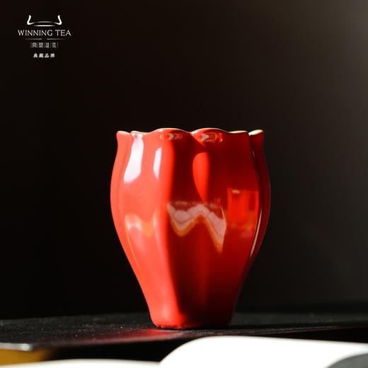 问鼎汝瓷鼎峰系列辛丑新年红佛手杯（缺货） 商品图0