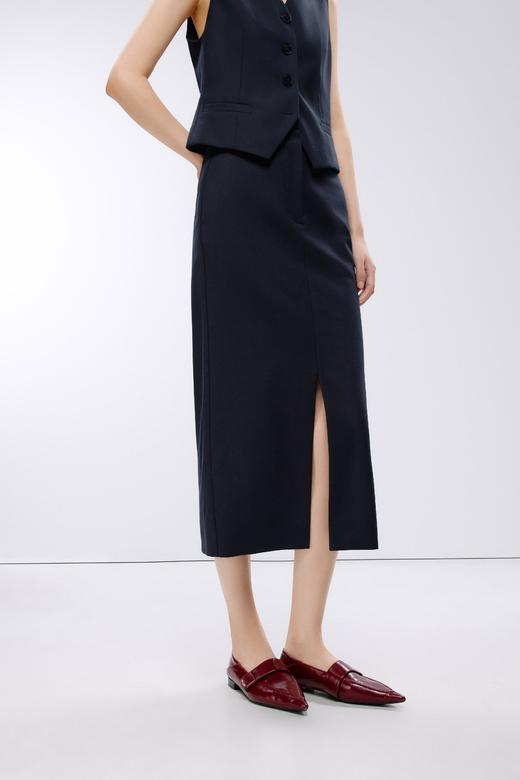 朗姿	梭织半裙深藏青色LAJK04WSK115A61 商品图3