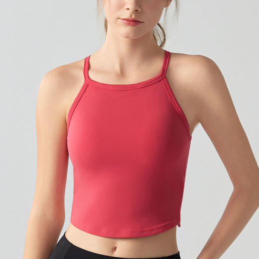 跃牌【海听系列】春夏新款瑜伽服背心女带胸垫运动健身背心XC04 商品图1