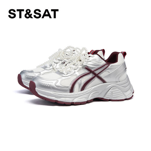 星期六珍珠女孩轻盈舒适运动老爹鞋SSD1112E1W 商品图10