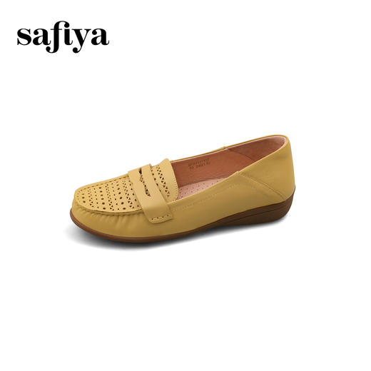 Safiya/索菲娅2025春百搭一脚蹬镂空软底浅口休闲坡跟单鞋 SFD1111127 商品图7