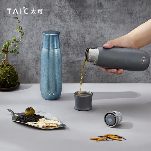 TAIC太可纯钛保温杯高档焖茶杯茶水分离茶具便携礼品高档礼物送礼 商品图3