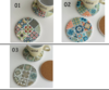 花砖浮雕描金杯垫（圆形） 商品缩略图0