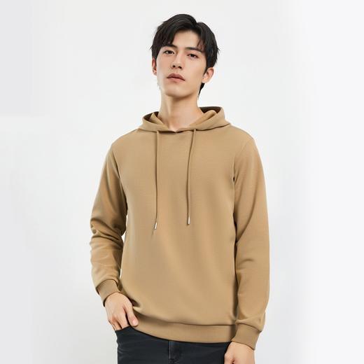 【桑蚕丝混纺面料】罗蒙春秋男女款经典纯色卫衣男连帽百搭卫衣帽衫上衣外套男 商品图1