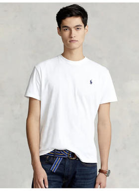 r.l 基础款圆领T恤 情侣款小马刺绣打底衫 TX368