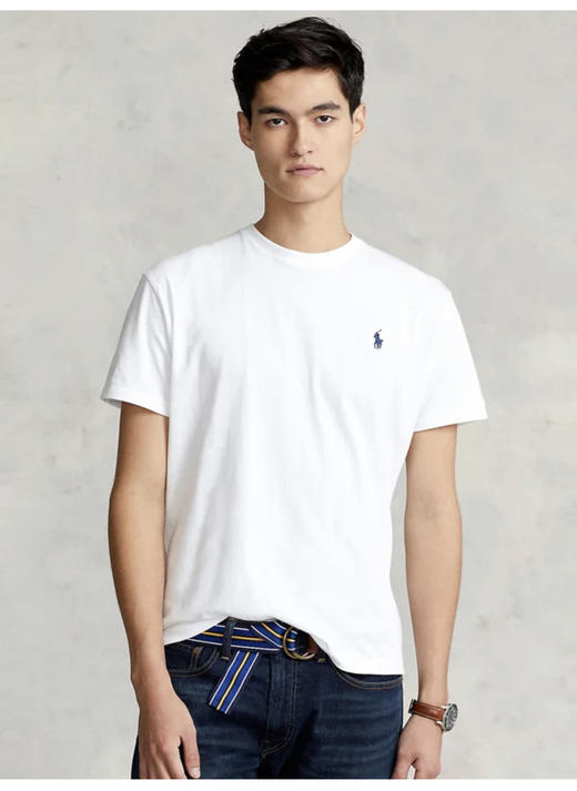 r.l 基础款圆领T恤 情侣款小马刺绣打底衫 TX368 商品图0