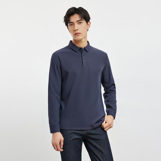 【双面含桑蚕丝】罗蒙男士经典polo衫男长袖t恤男春秋男士polo衫 商品图3