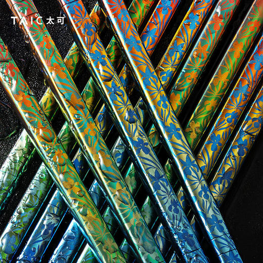 TAIC太可纯钛炫彩筷子高档便携轻质防滑天然抗菌抑菌耐高温金属筷 商品图8