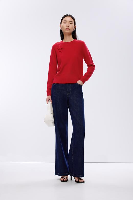 朗姿针织开衫大红色LCJK02KPR715R41 商品图0