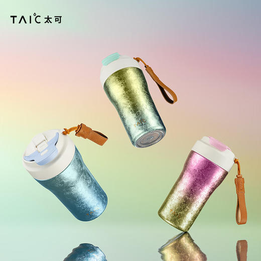 TAIC太可纯钛保温杯保冷幻彩咖啡杯高颜值轻奢便携随行杯带提绳 商品图9