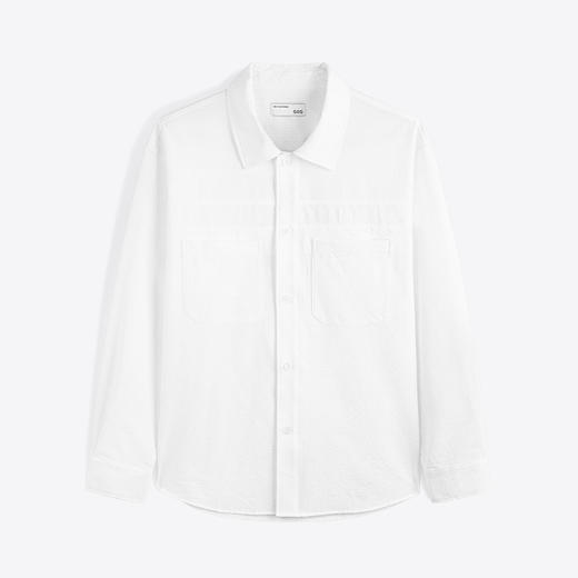 GXG男装 白色易打理长袖衬衫  通勤商务休闲衬衫春季热卖GFX10300741 商品图4