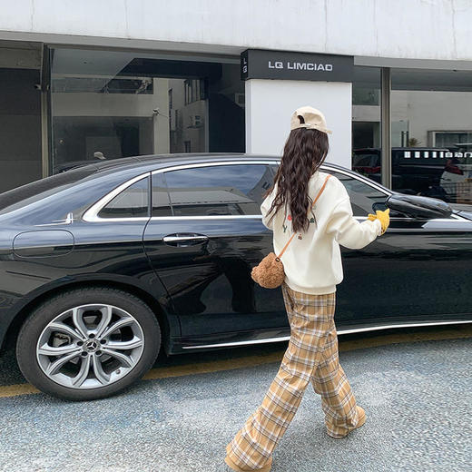 <曾小咸推荐>复古趣味印花加绒宽松卫衣 商品图7