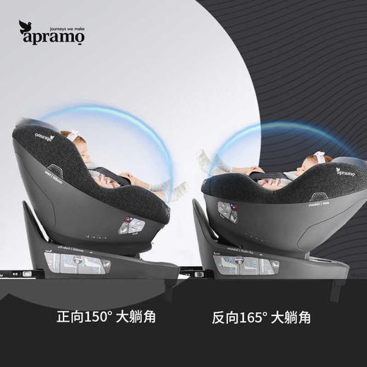 Apramo安途美悦途安全座椅0-4岁新生宝宝婴儿童座椅360旋转i-size 商品图2