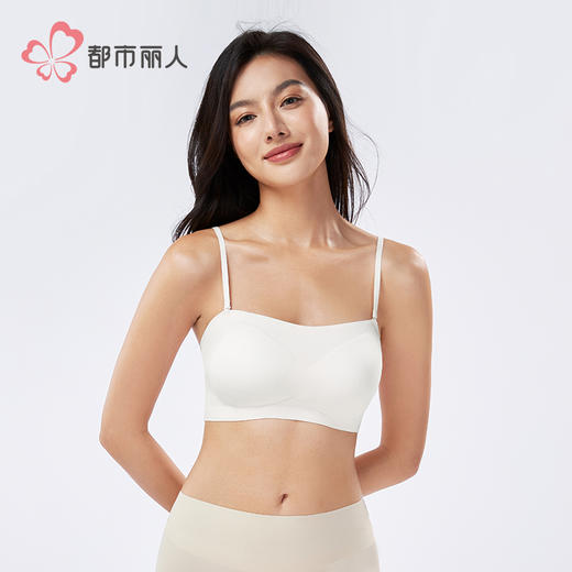 都市丽人特殊面料短抹胸冰丝基础简约抹胸LVH1A3 商品图1