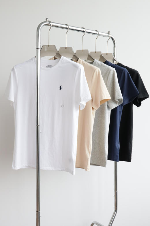 r.l 基础款圆领T恤 情侣款小马刺绣打底衫 TX368 商品图4