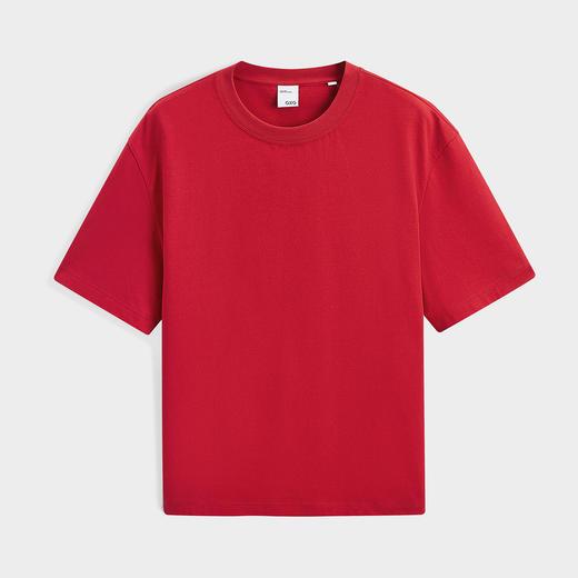 GXG男装 新年系列红色短袖T恤2024年春季热卖GFX14402091 商品图4