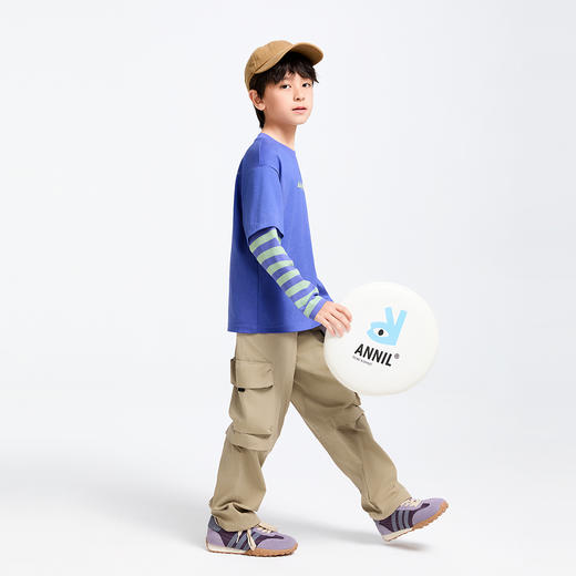 男女童全腰梭织单裤春季新款安奈儿童装实体店同款AM516529 商品图5